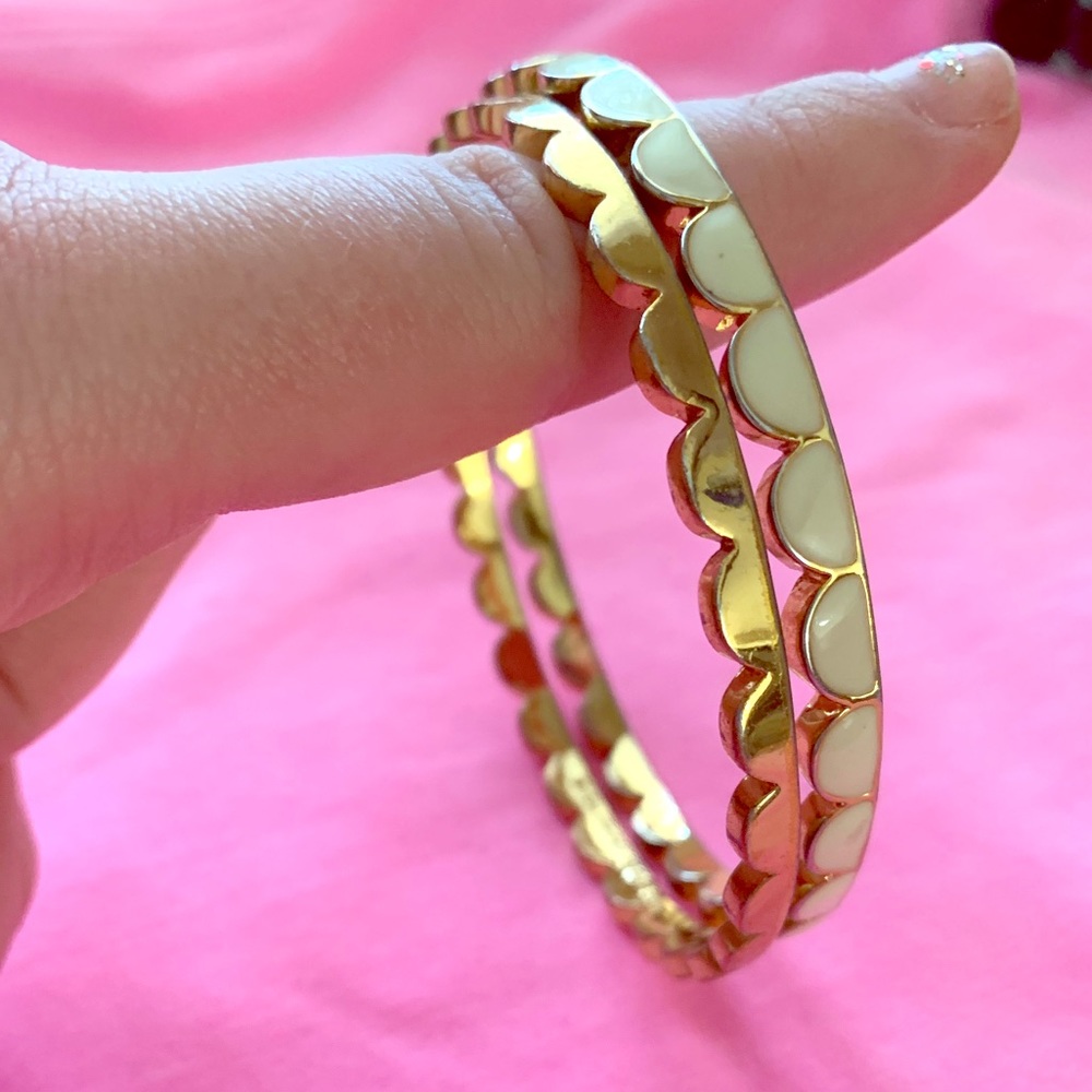 kate spade scalloped bangles, set of 2